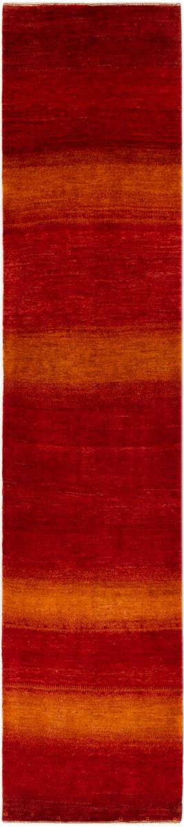 Persian Rug Persian Gabbeh Loribaft Atash 11'11"x2'7" 11'11"x2'7", Persian Rug Knotted by hand