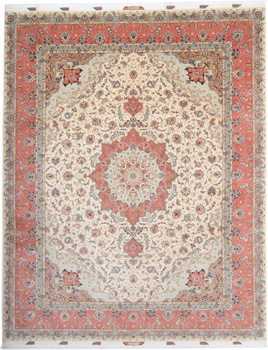 Tapete persa Tabriz 50Raj 388x308 388x308, Tapete persa Atado à mão