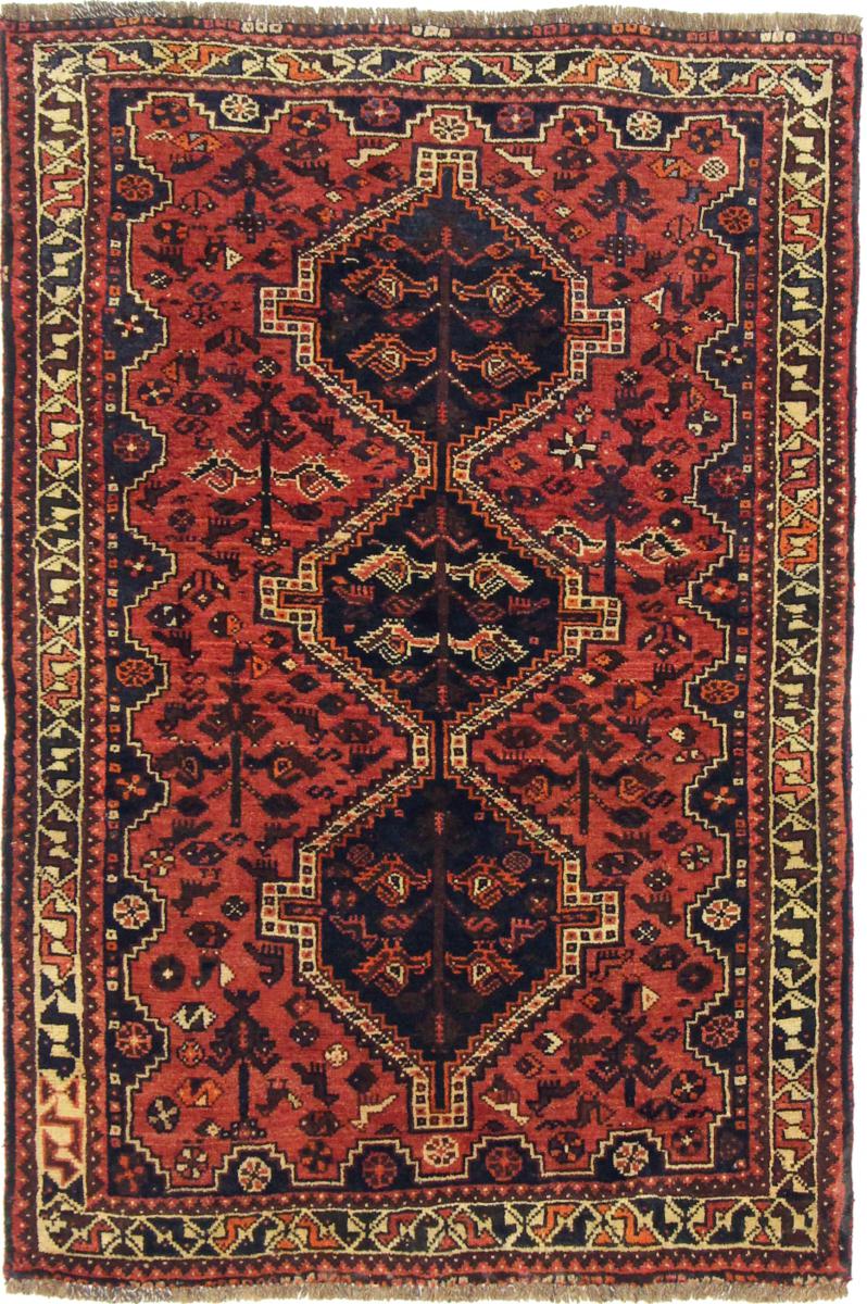 Tapete persa Ghashghai 151x105 151x105, Tapete persa Atado à mão