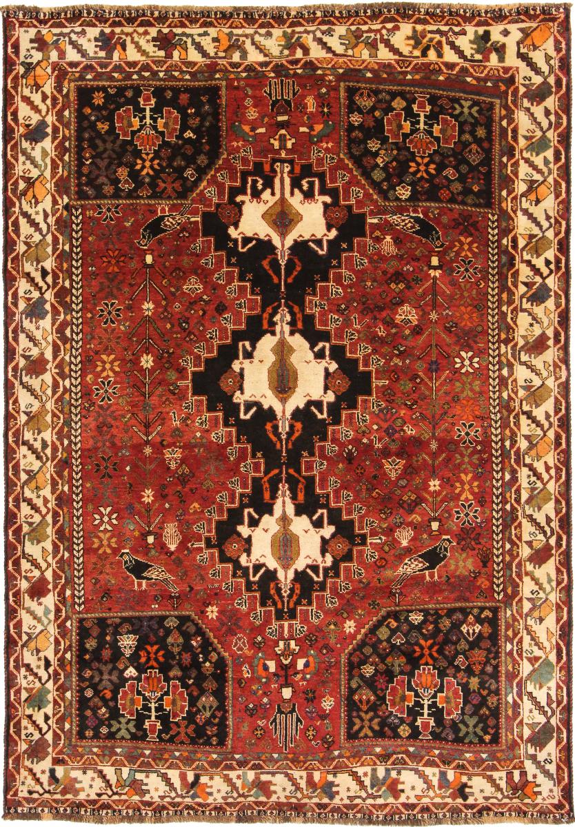 Persisk tæppe Ghashghai 255x176 255x176, Persisk tæppe Knyttet i hånden