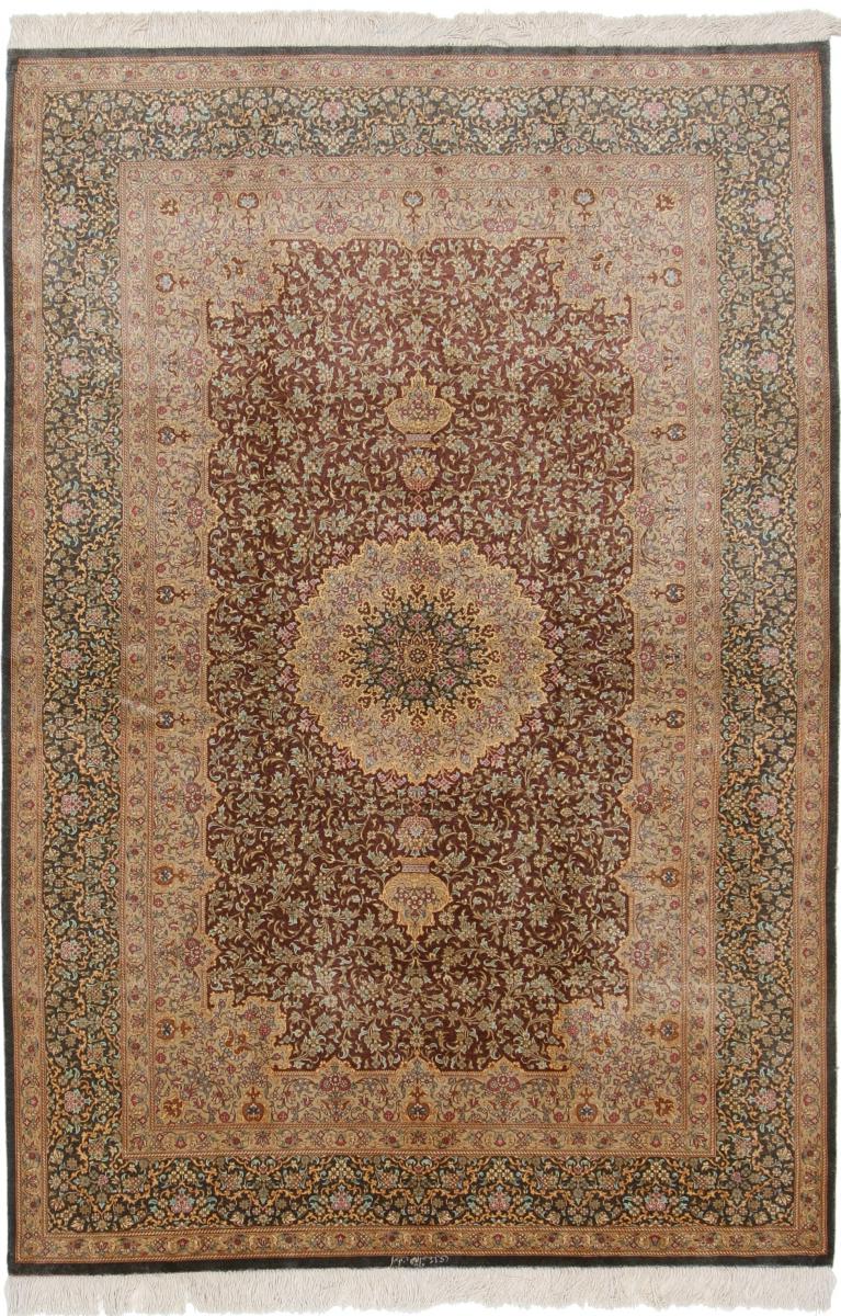 Perzisch tapijt Qum Zijde 210x134 210x134, Perzisch tapijt Handgeknoopte