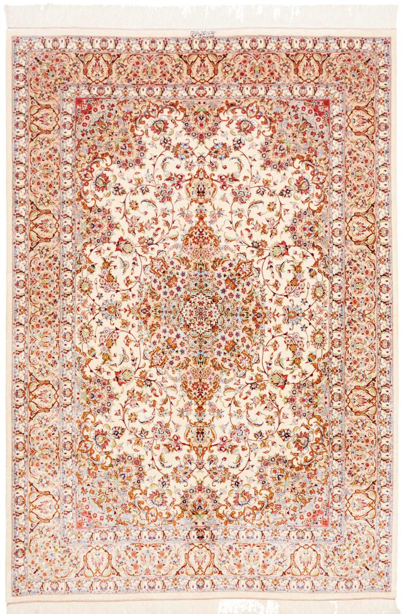 Persisk tæppe Ghom Silke 200x136 200x136, Persisk tæppe Knyttet i hånden