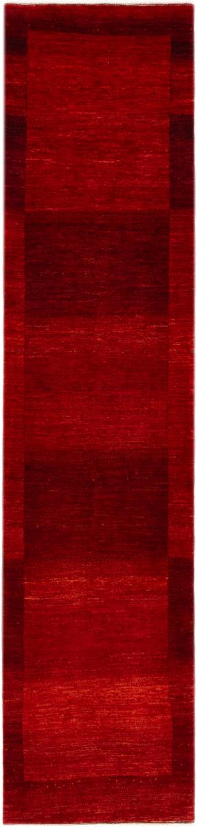Persian Rug Persian Gabbeh Loribaft Atash 10'11"x2'8" 10'11"x2'8", Persian Rug Knotted by hand