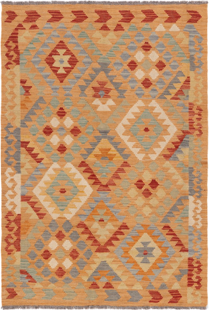 Afghansk tæppe Kelim Afghan 144x99 144x99, Persisk tæppe Håndvævet