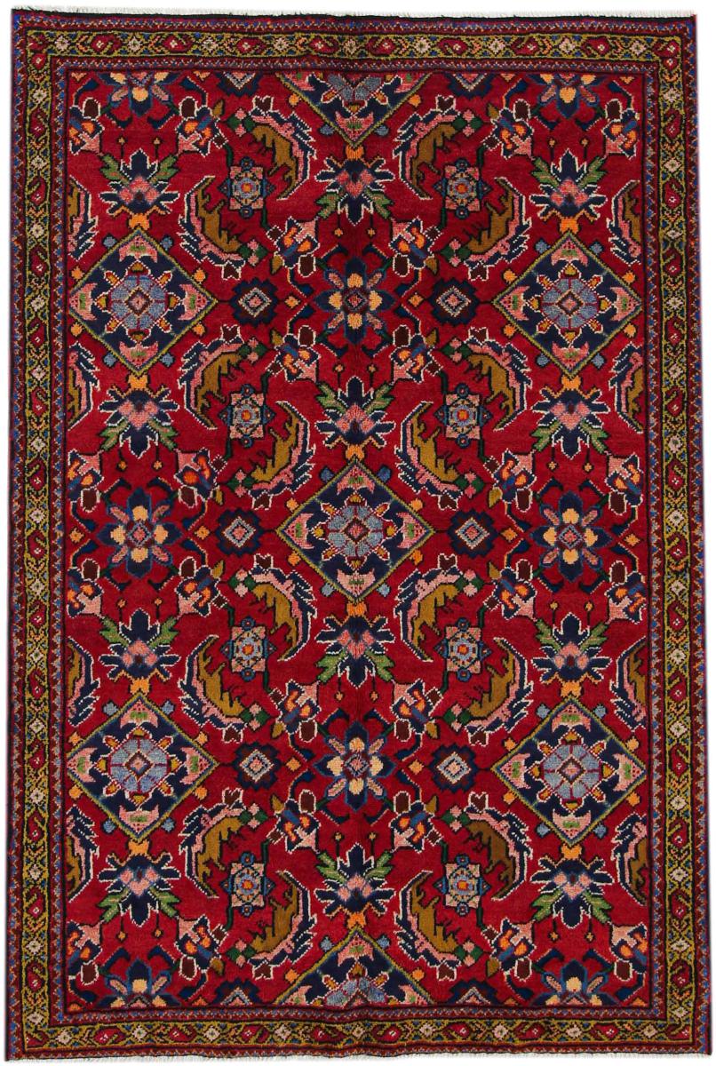 Persian Rug Hamadan 195x131 195x131, Persian Rug Knotted by hand