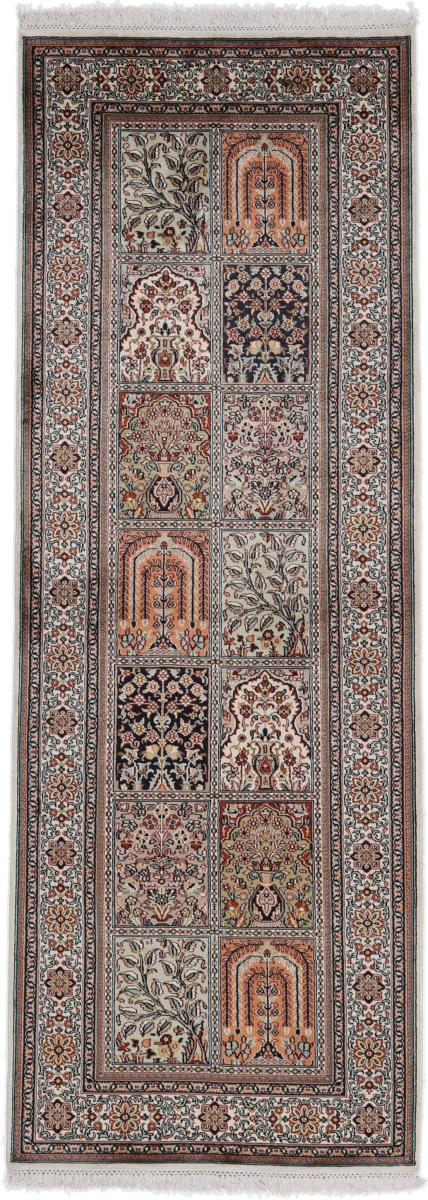 Tapis indien Cachemire Soie 212x77 212x77, Tapis persan Noué à la main