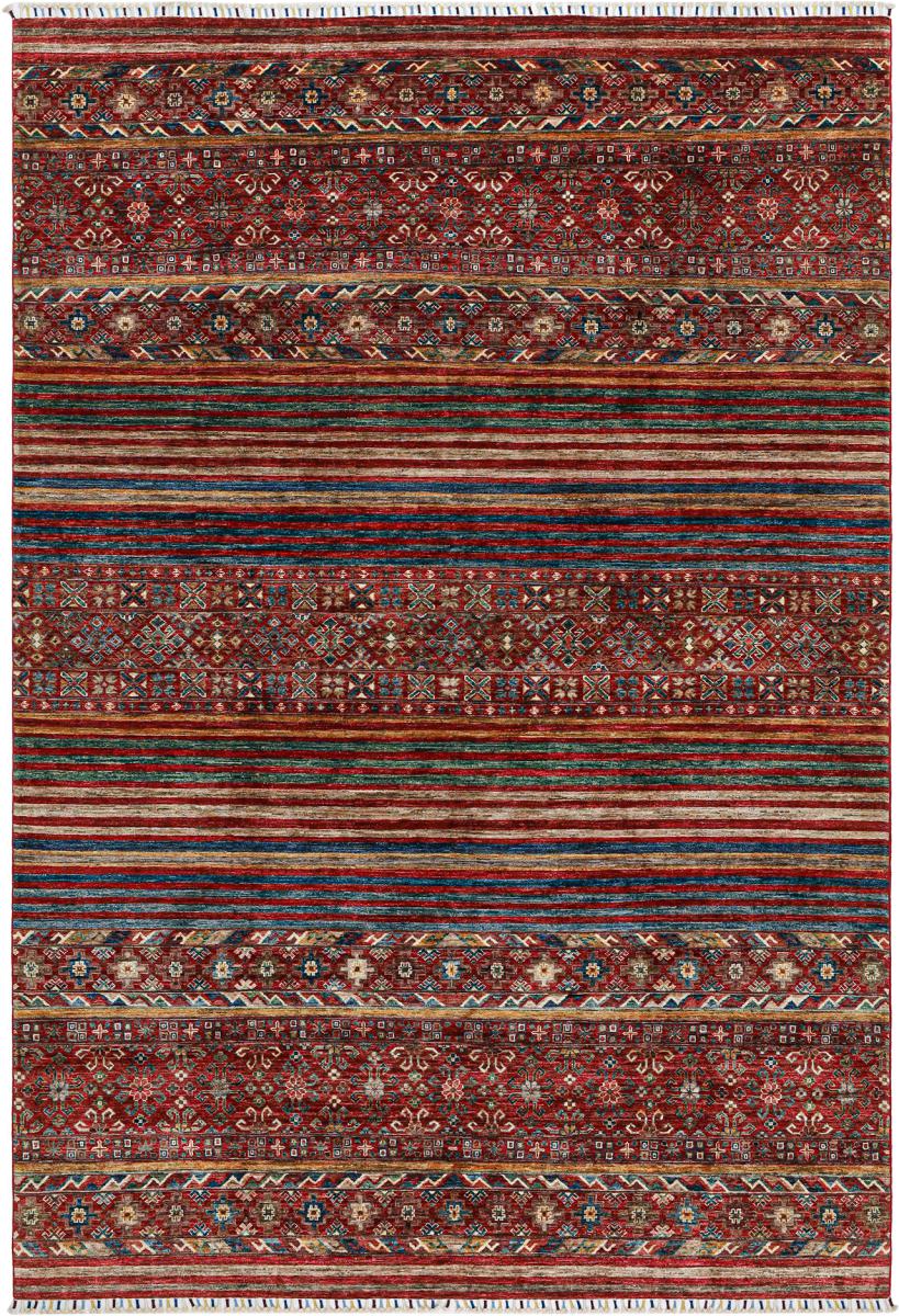 Pakistani rug Arijana Shaal 10'2"x6'10" 10'2"x6'10", Persian Rug Knotted by hand