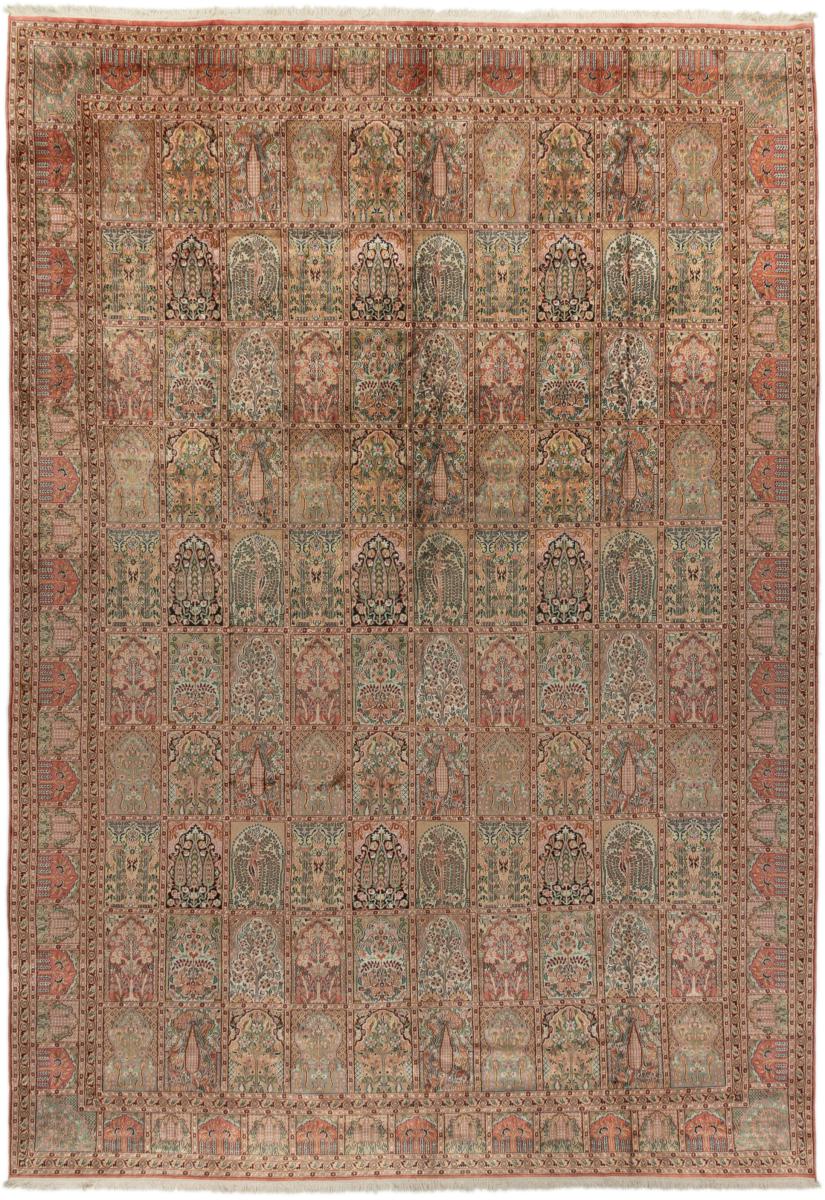 Tapis indien Cachemire Soie 525x361 525x361, Tapis persan Noué à la main