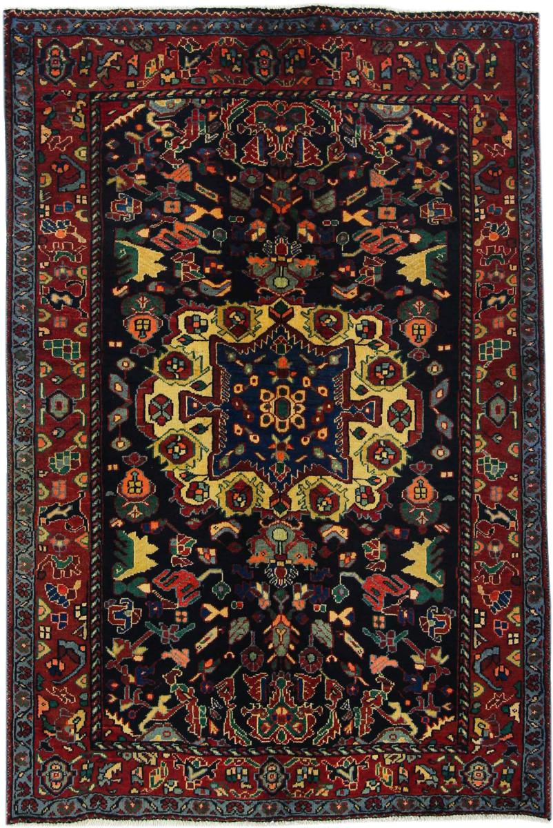 Persisk tæppe Hamadan 197x133 197x133, Persisk tæppe Knyttet i hånden