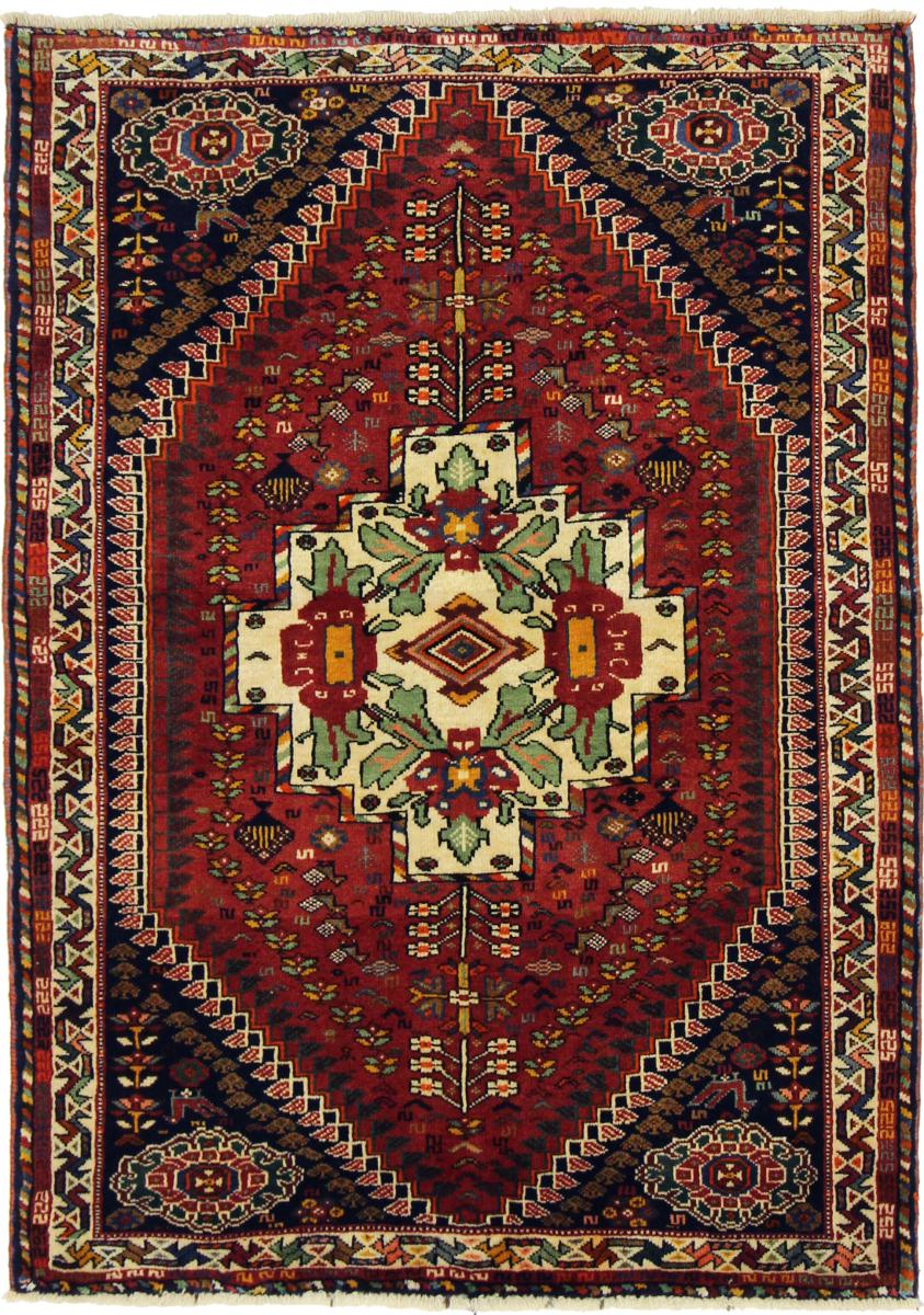 Tapete persa Ghashghai 158x115 158x115, Tapete persa Atado à mão