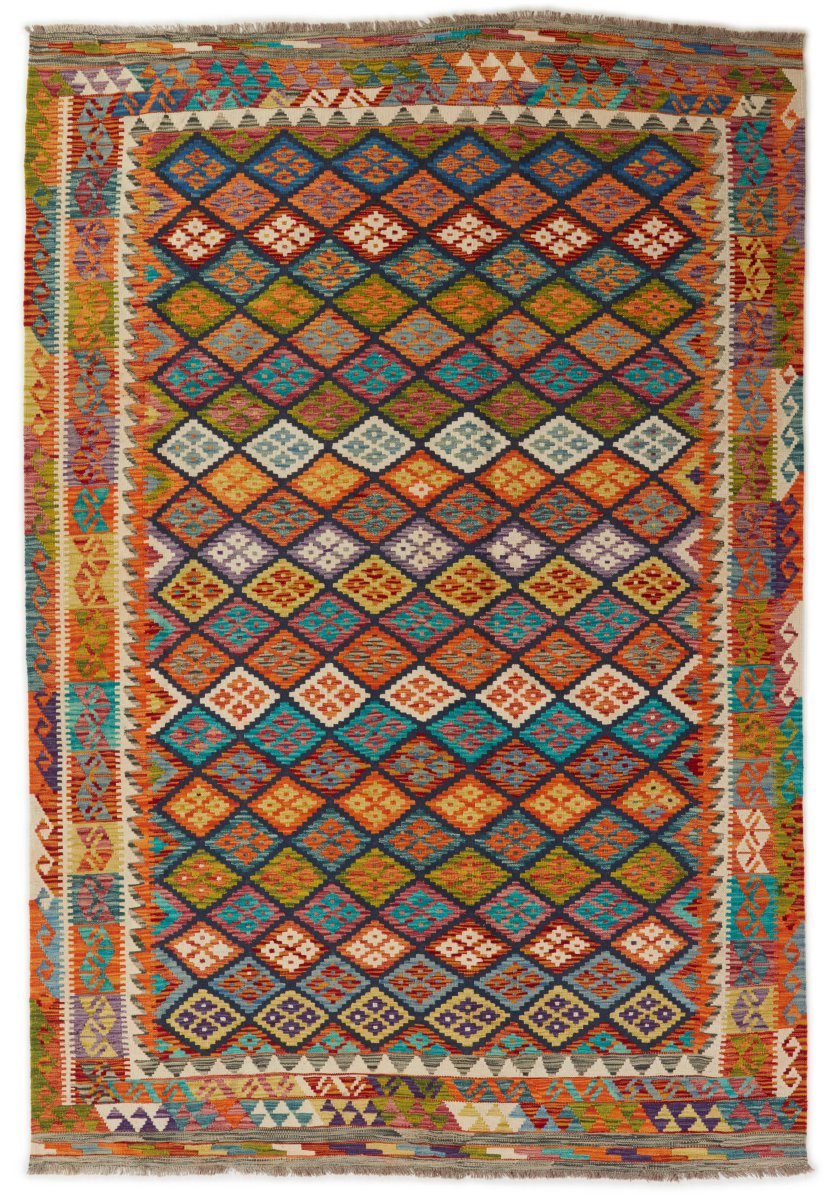 Afghansk tæppe Kelim Afghan 289x198 289x198, Persisk tæppe Håndvævet