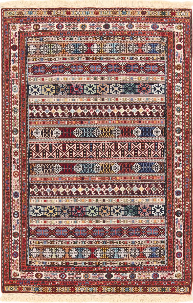 Tapete persa Kilim Soozani 150x100 150x100, Tapete persa Tecido à mão