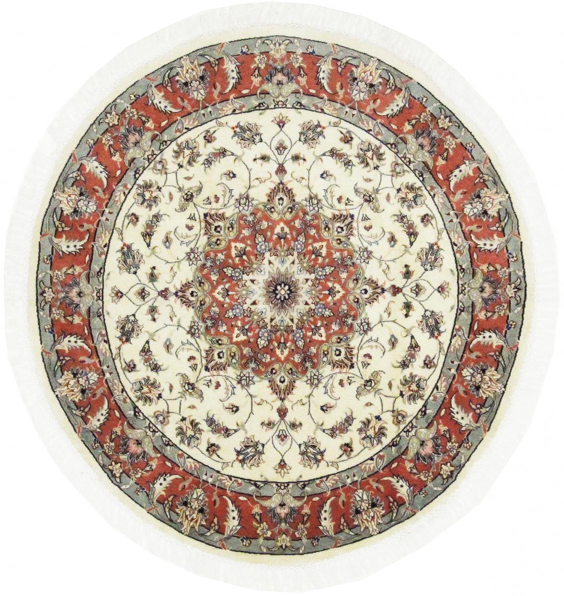 Tapete persa Tabriz 50Raj 152x152 152x152, Tapete persa Atado à mão