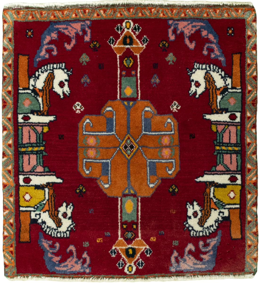 Persian Rug Shiraz 62x56 62x56, Persian Rug Knotted by hand