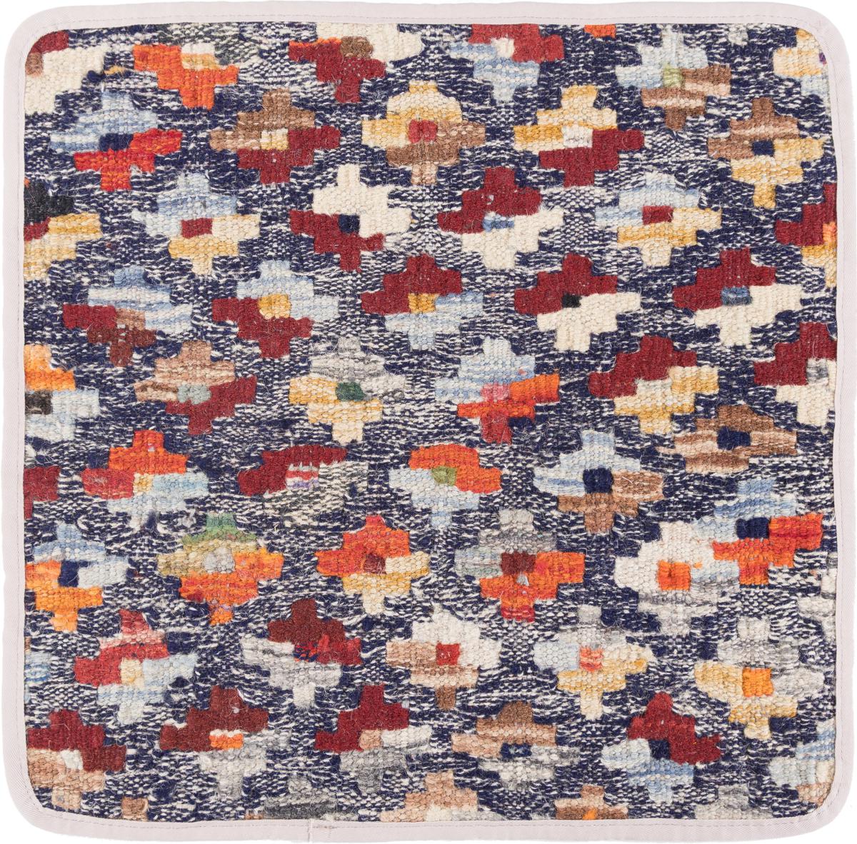 Afghan rug Kilim Afghan Cushion Cover 40x40 40x40, Persian Rug Knotted by hand