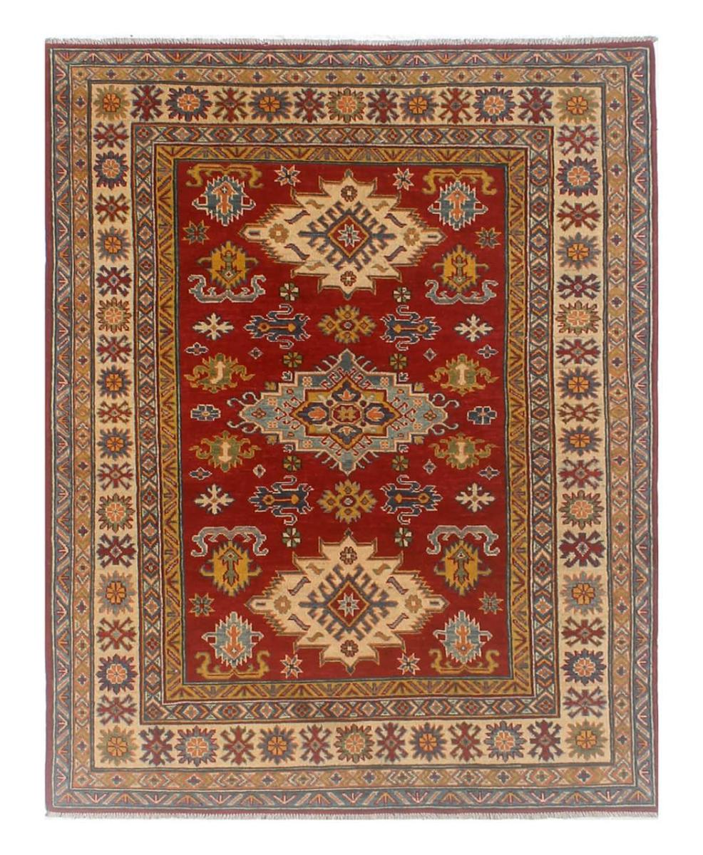 Afghan rug Kazak Ghazni 206x150 206x150, Persian Rug Knotted by hand