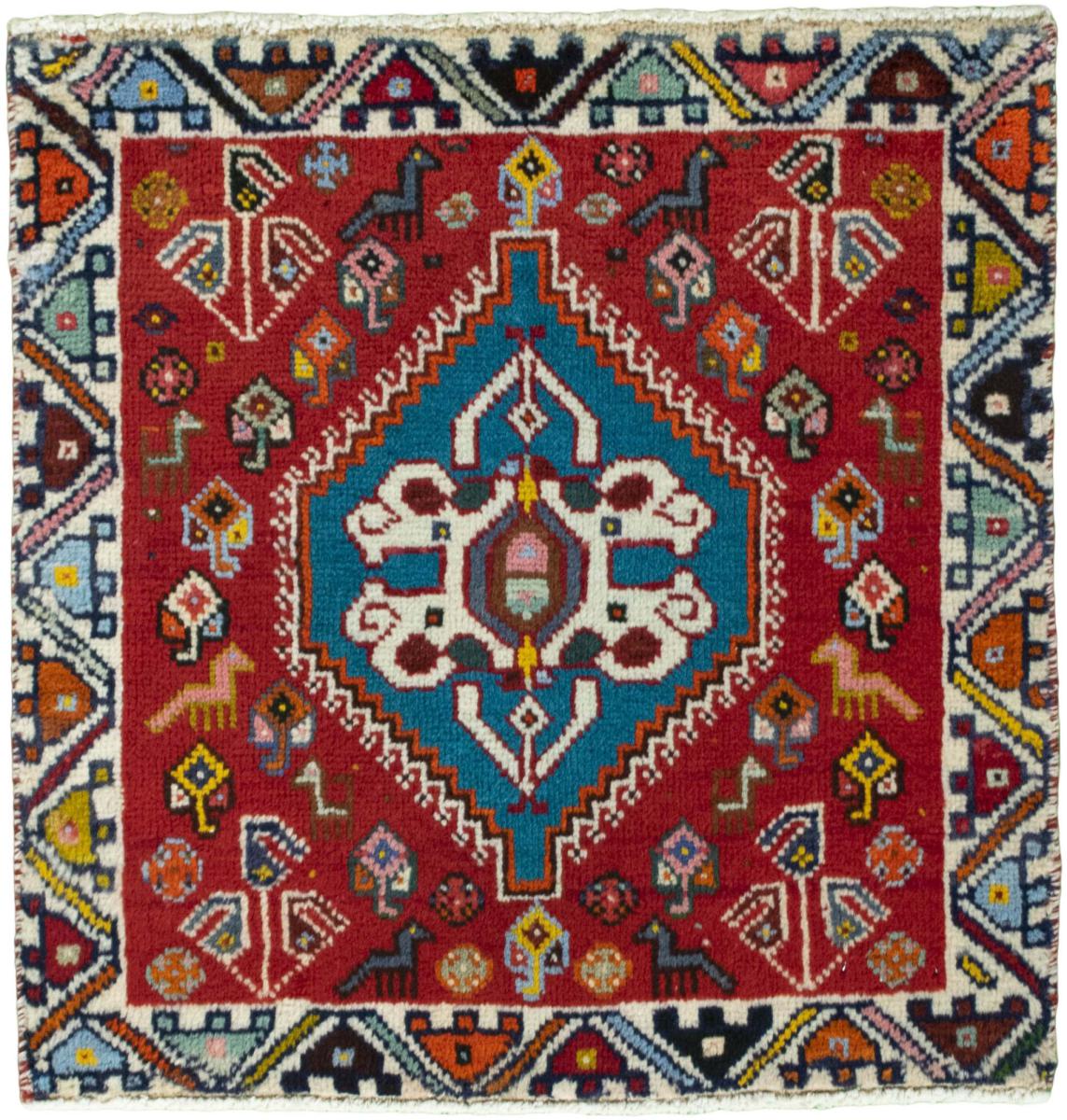 Persian Rug Shiraz 65x63 65x63, Persian Rug Knotted by hand