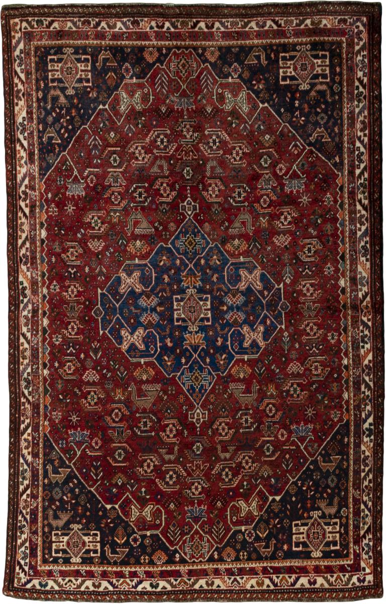 Tapis persan Shiraz 261x165 261x165, Tapis persan Noué à la main