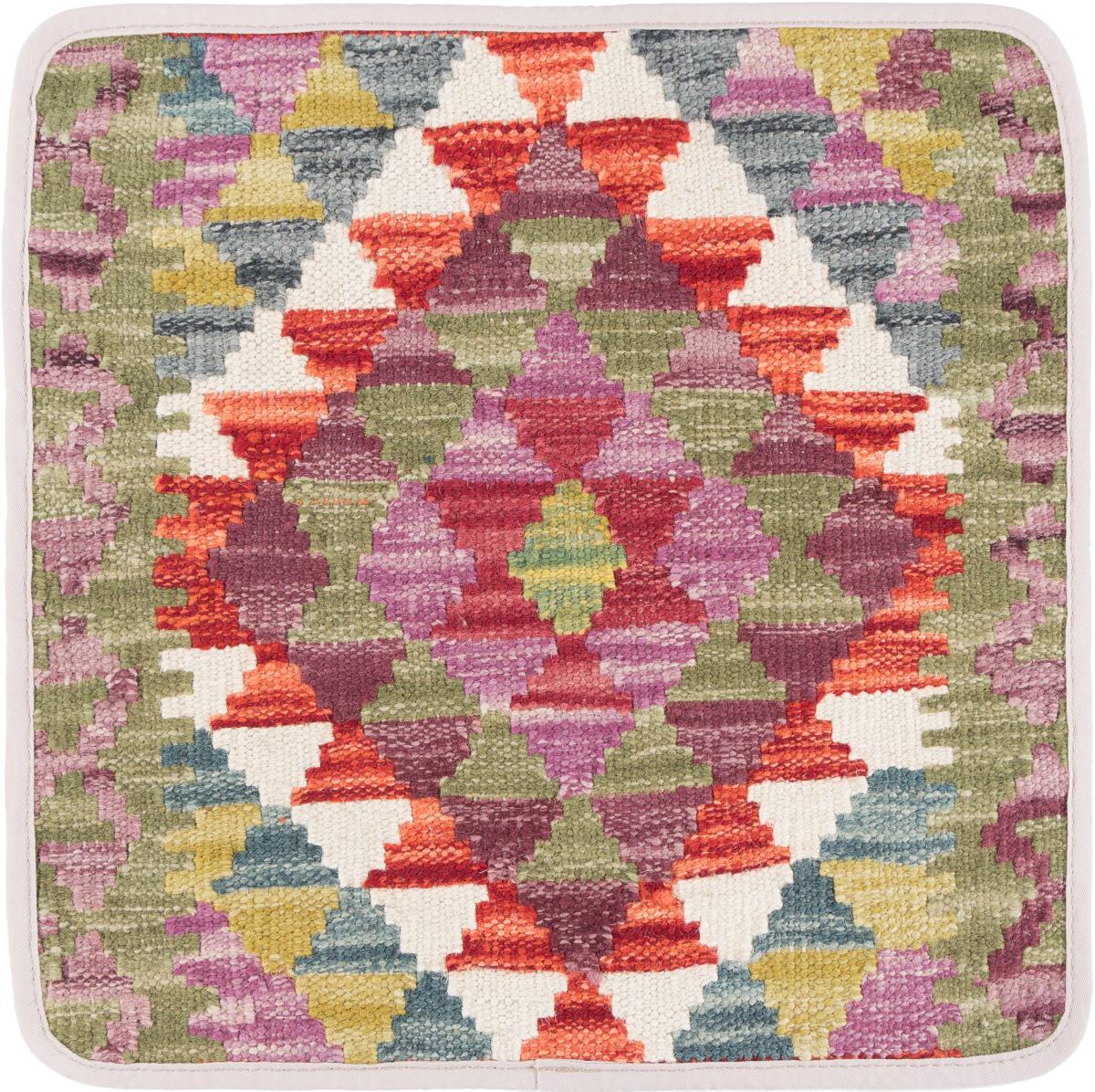 Afghanska mattan Kilim Afghan Kuddfodral 40x40 40x40, Persisk matta Knuten för hand