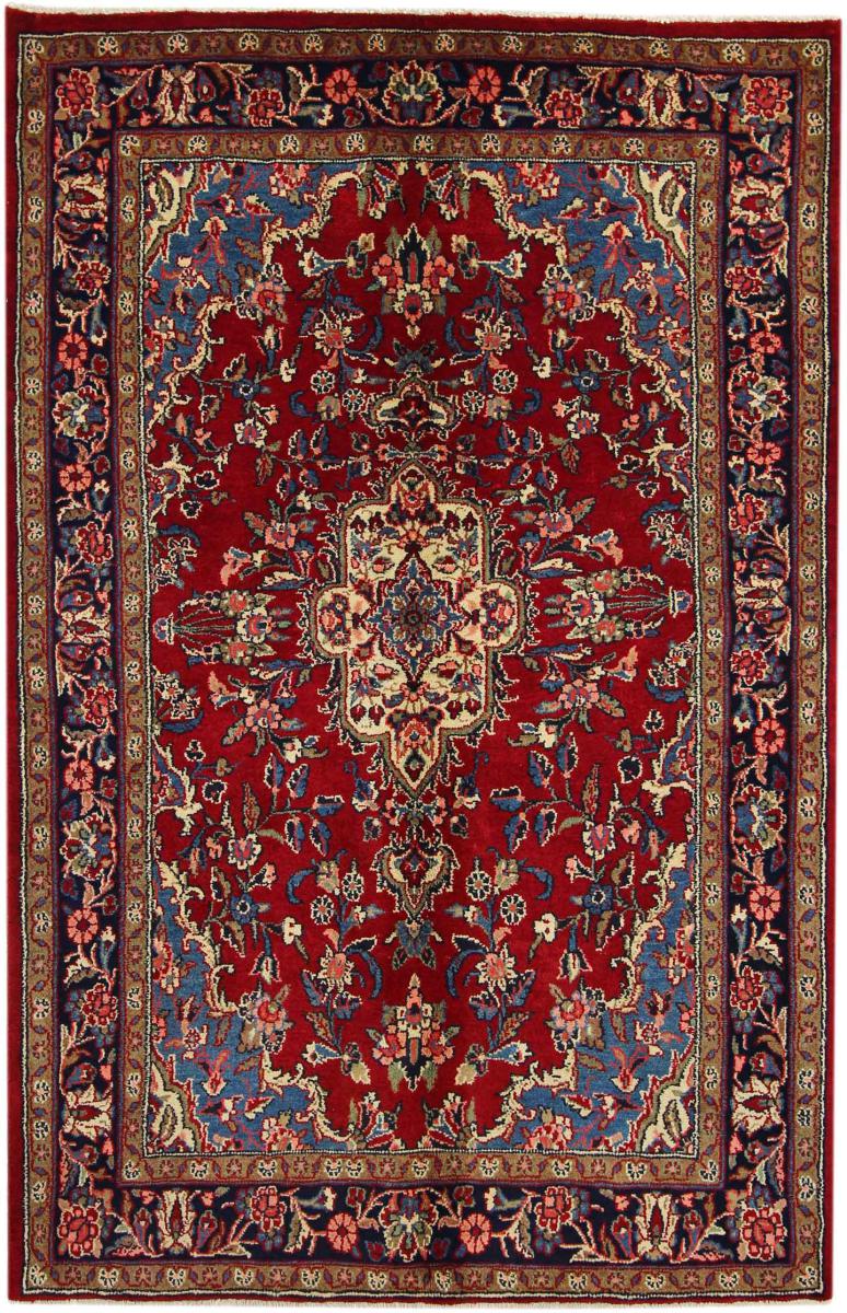 Persisk tæppe Hamadan 211x138 211x138, Persisk tæppe Knyttet i hånden