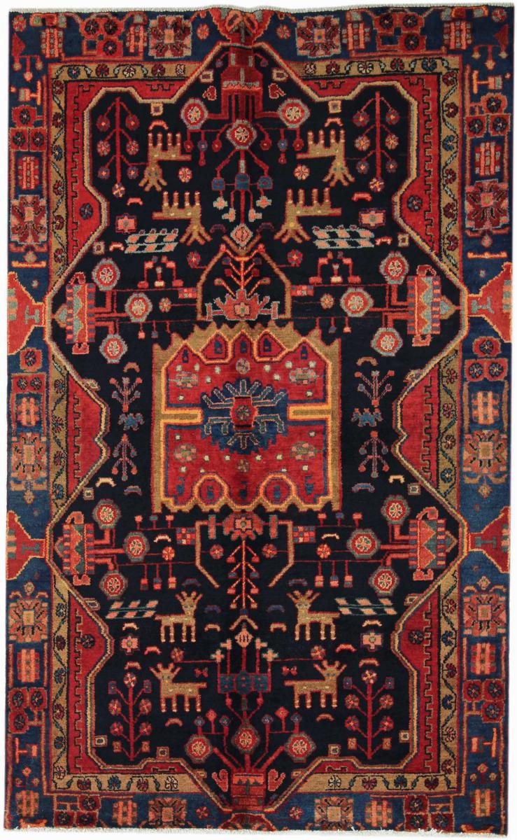 Tapete persa Hamadan 221x135 221x135, Tapete persa Atado à mão