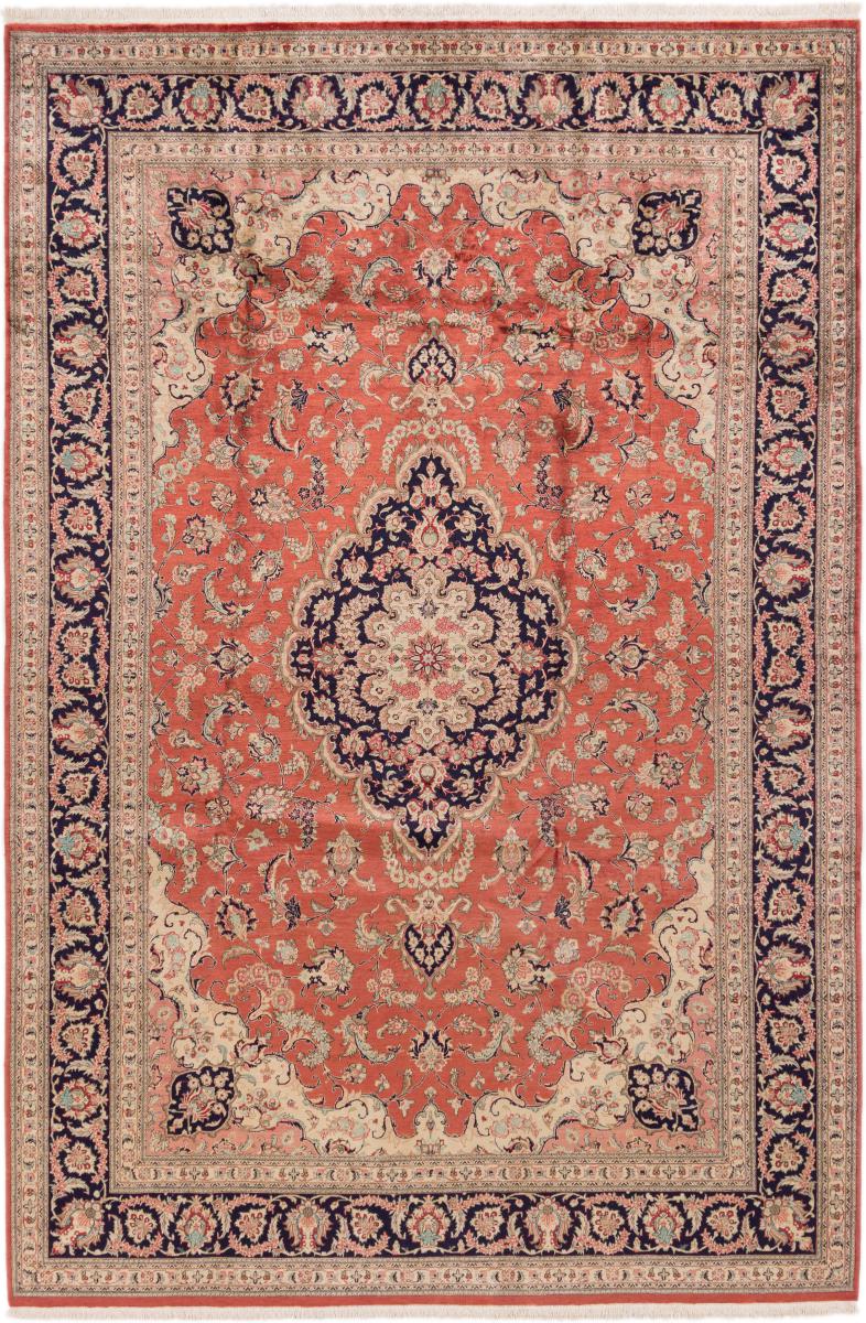 Persisk tæppe Ghom Silke 305x201 305x201, Persisk tæppe Knyttet i hånden