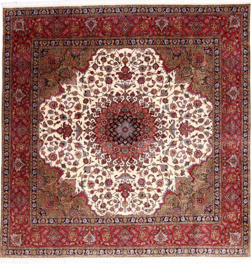 Persian Rug Tabriz 50Raj 305x301 305x301, Persian Rug Knotted by hand