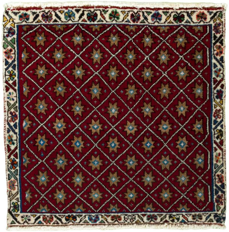 Tapete persa Shiraz 58x59 58x59, Tapete persa Atado à mão