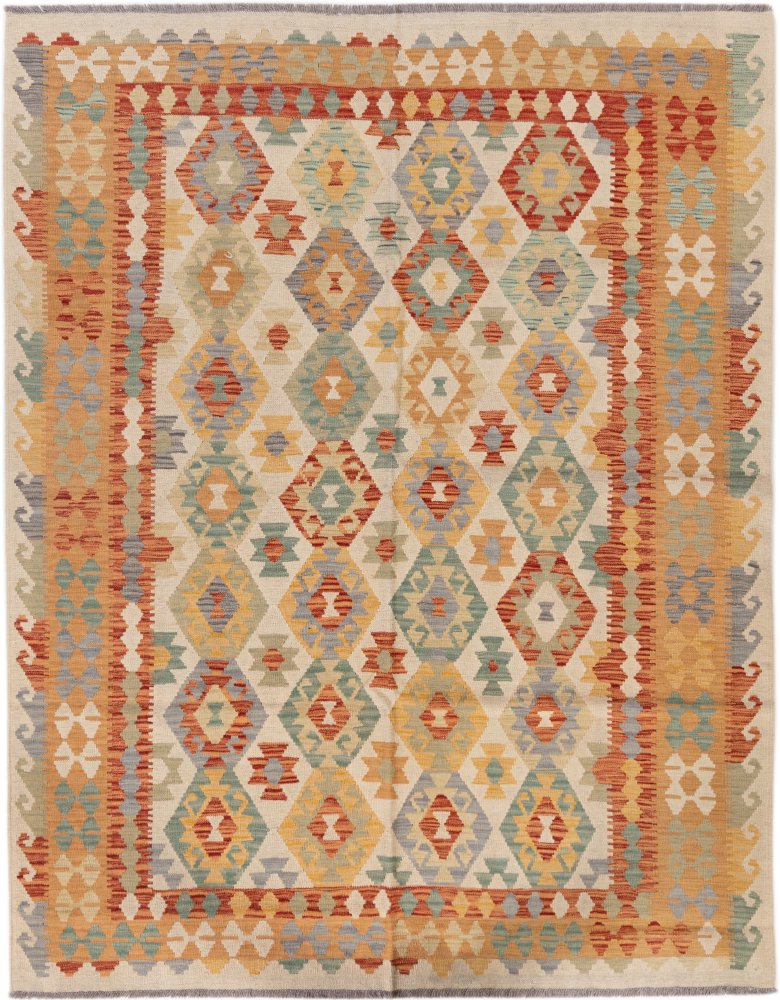 Afghanischer Teppich Kelim Afghan 226x180 226x180, Perserteppich Handgewebt