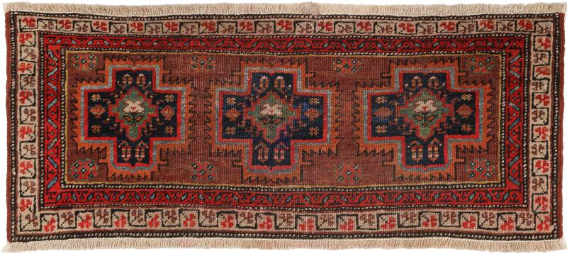 Persian Rug Heriz Antique 2'11"x1'3" 2'11"x1'3", Persian Rug Knotted by hand