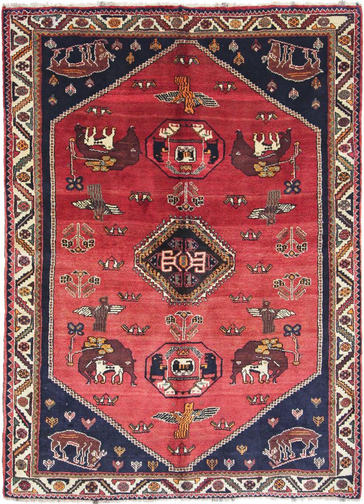 Persisk tæppe Ghashghai 237x174 237x174, Persisk tæppe Knyttet i hånden