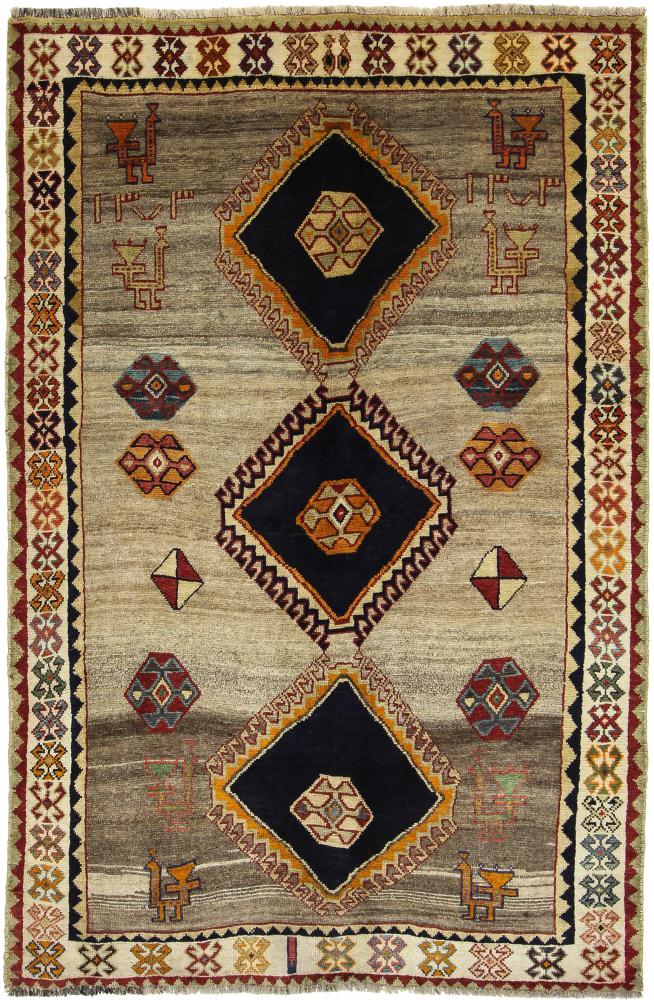 Tapete persa Ghashghai 216x144 216x144, Tapete persa Atado à mão