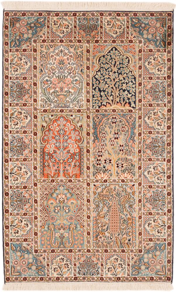 Tappeto indiano Cachemire di Seta 146x93 146x93, Tappeto persiano Annodato a mano