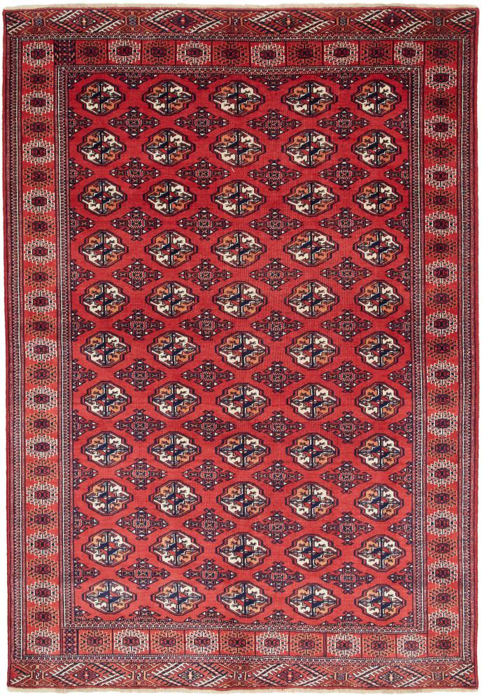 Persian Rug Turkaman 218x149 218x149, Persian Rug Knotted by hand
