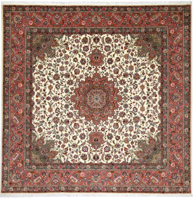 Tapete persa Tabriz 50Raj 246x247 246x247, Tapete persa Atado à mão