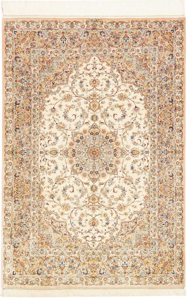 Persisk tæppe Ghom Silke 151x103 151x103, Persisk tæppe Knyttet i hånden