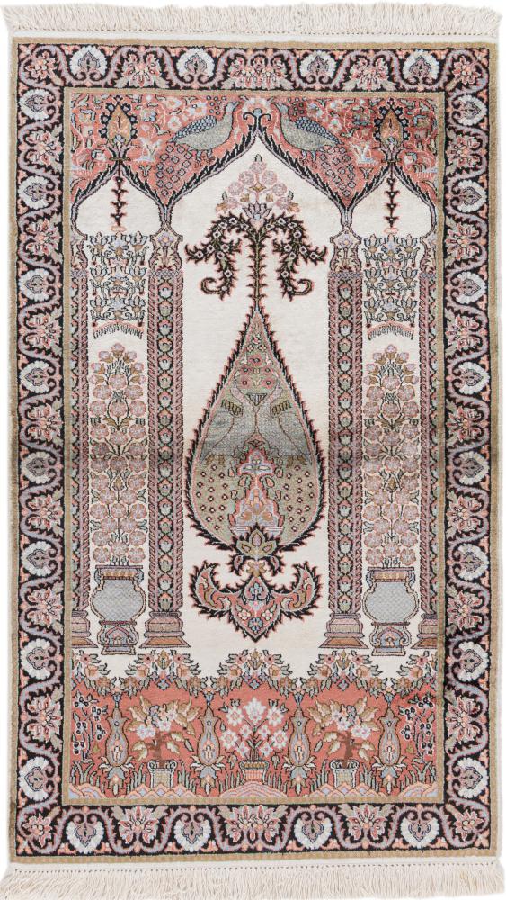 Indisk tæppe Kashmir Silke 155x92 155x92, Persisk tæppe Knyttet i hånden