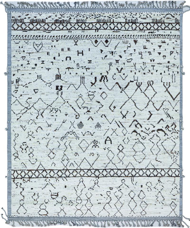 Afganistan-matto Berber Contemporary 312x263 312x263, Persialainen matto Solmittu käsin