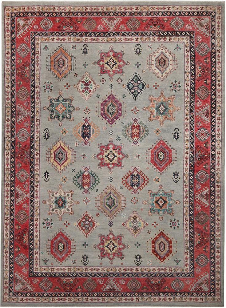 Afghan rug Kazak Darya 11'1"x8'1" 11'1"x8'1", Persian Rug Knotted by hand