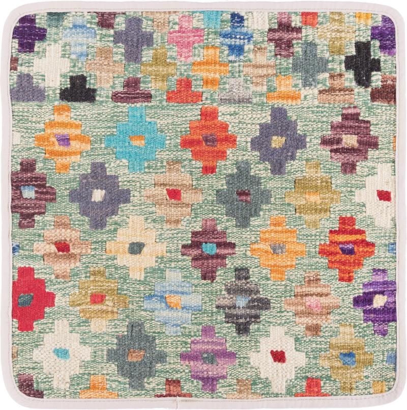 Afghan rug Kilim Afghan Cushion Cover 40x40 40x40, Persian Rug Knotted by hand