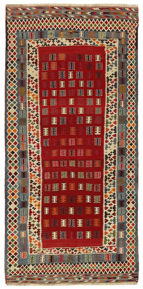 Persisk tæppe Kelim Fars 285x136 285x136, Persisk tæppe Håndvævet