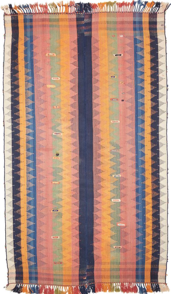 Persian Rug Kilim Fars Antique 9'4"x5'7" 9'4"x5'7", Persian Rug Woven by hand