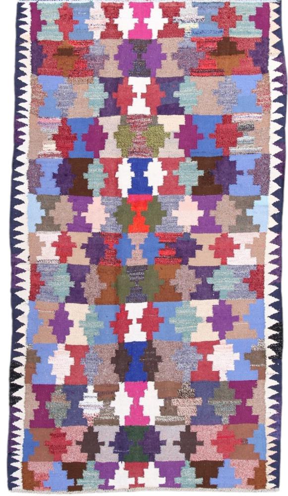 Persisk tæppe Kelim Fars Antikke 271x149 271x149, Persisk tæppe Håndvævet