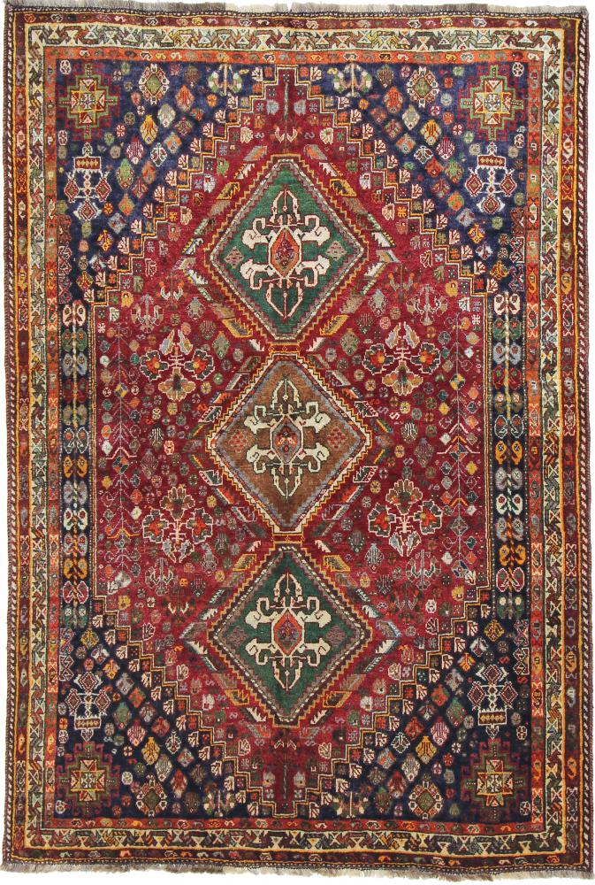 Tapete persa Ghashghai 179x124 179x124, Tapete persa Atado à mão