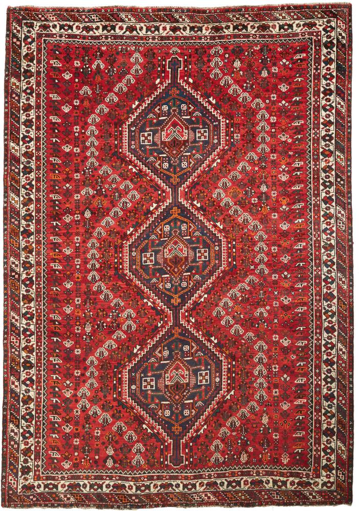 Περσικό χαλί Shiraz 9'9"x6'10" 9'9"x6'10", Περσικό χαλί Οι κόμποι έγιναν με το χέρι