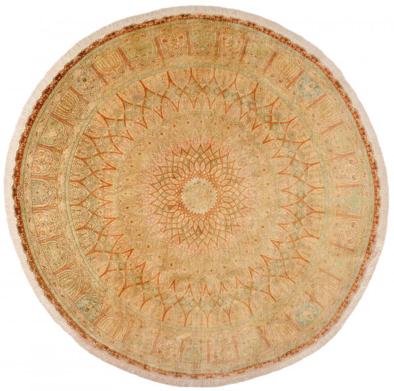 Persian Rug Qum Silk 197x197 197x197, Persian Rug Knotted by hand