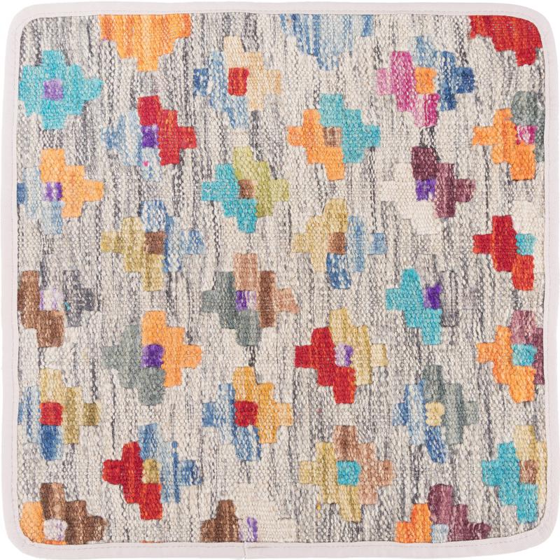 Afghanska mattan Kilim Afghan Kuddfodral 40x40 40x40, Persisk matta Knuten för hand