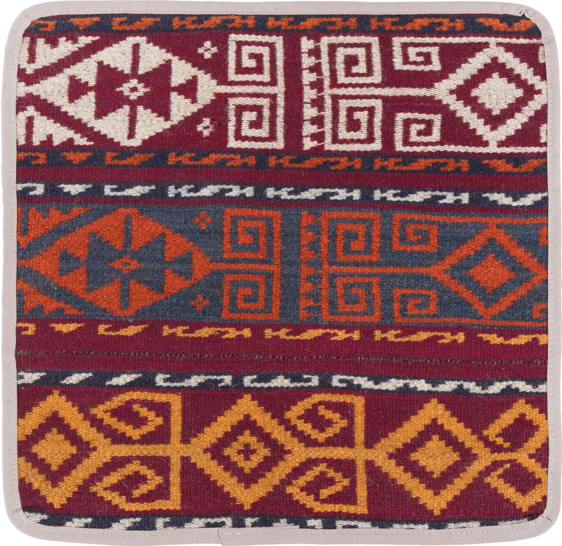Afghan rug Kilim Afghan Cushion Cover 40x40 40x40, Persian Rug Knotted by hand