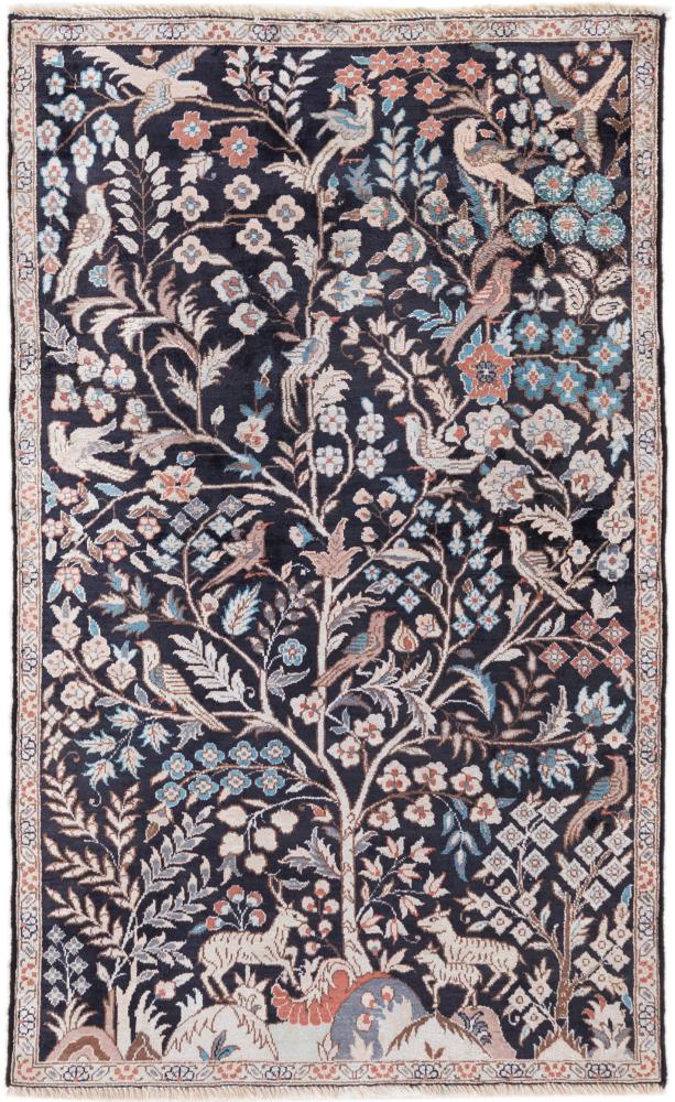 Chinesischer Teppich Hereke Seide 2'6"x1'6" 2'6"x1'6", Perserteppich Handgeknüpft