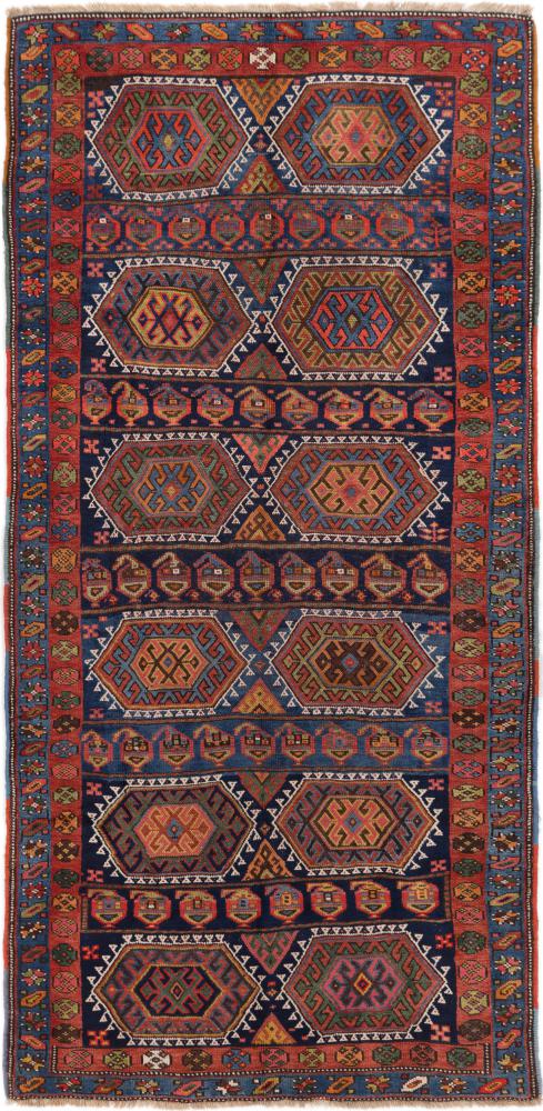 Persisk tæppe Kordi Sanjab Gamle 265x128 265x128, Persisk tæppe Knyttet i hånden